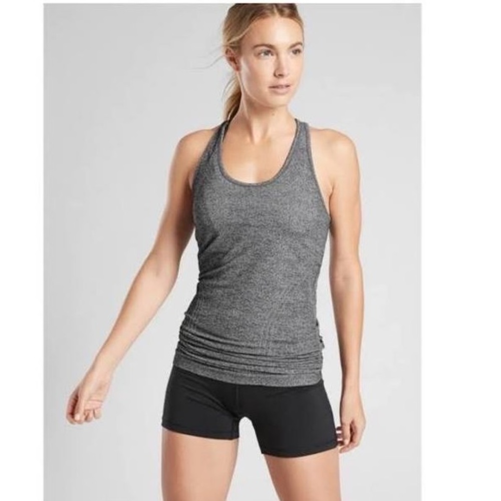 Athleta Speedlight Heathered Tank Norwegian Grey Racerback Yoga Top XS